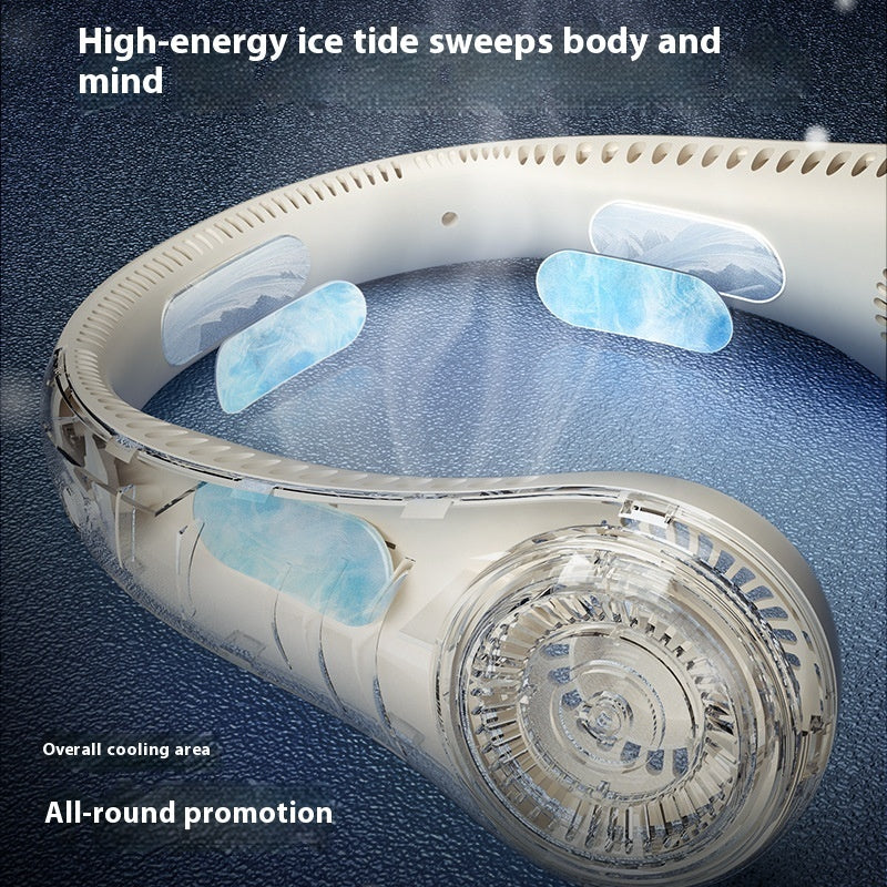 Halter Bladeless Turbine Portable Cooling Fan - Stay Cool Anywhere — Hands-Free Cooling in Seconds