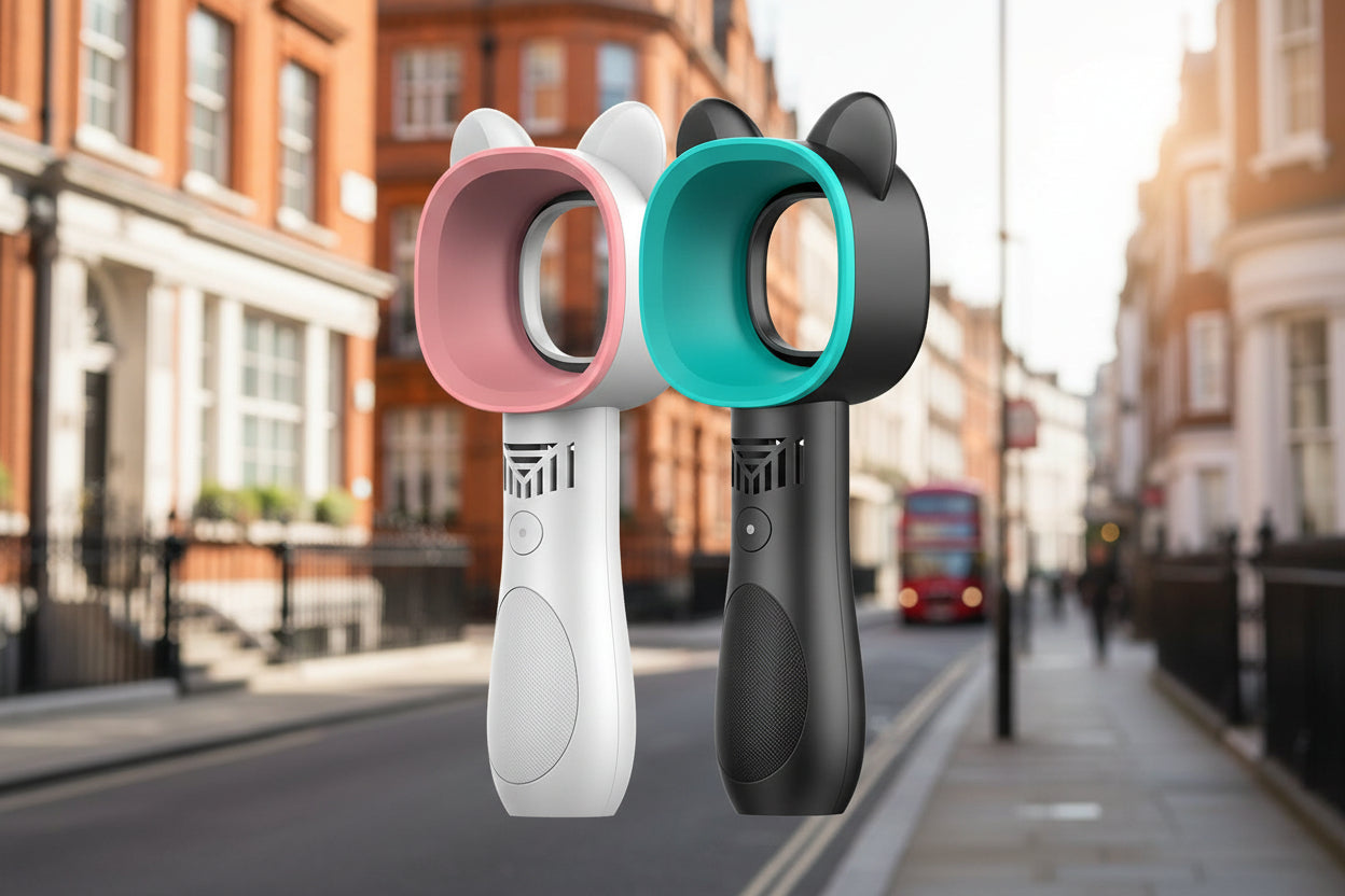 Mini held bladeless fan