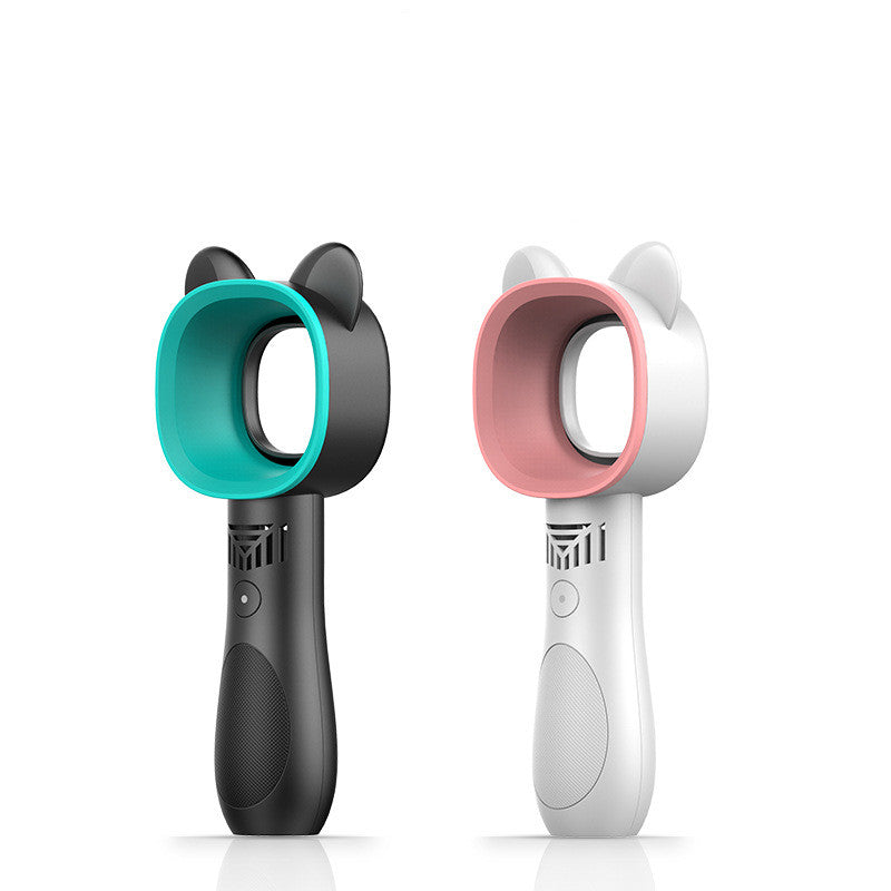 Mini held bladeless fan