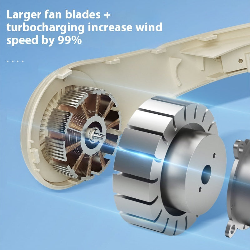 Halter Bladeless Turbine Portable Cooling Fan - Stay Cool Anywhere — Hands-Free Cooling in Seconds